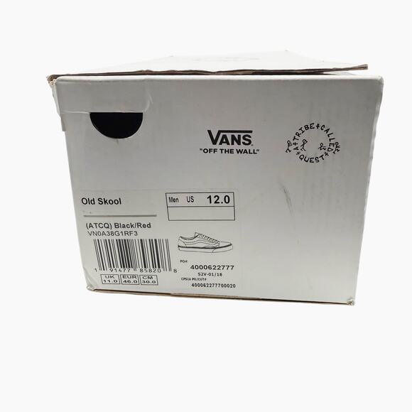 Vans X A Tribe‎ Called Quest Old Skool Black/Red Men’s Size 12 - Picture 4 of 10